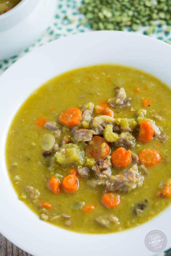 Crockpot Split Pea Soup with Ham Hock - Hardly A Goddess