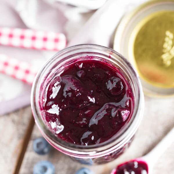Blueberry lavender jam is the perfect jam to add to your breakfast oatmeal, yogurt, or toast!