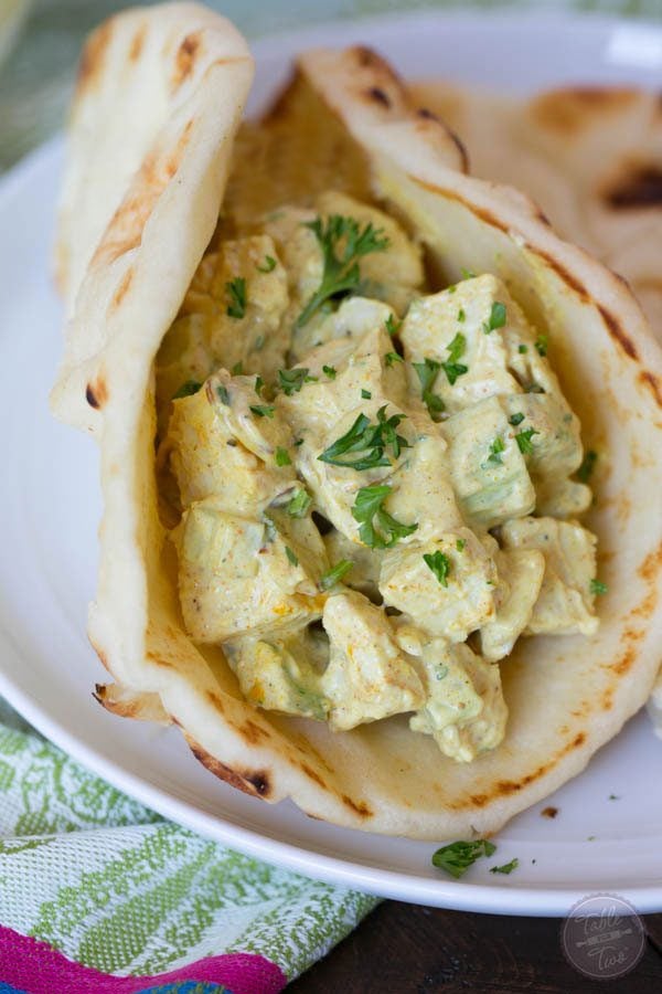 Curry chicken salad is the perfect side item to have at any gathering, especially one that is going to be a bit on the warm side! The cold curry chicken salad will be a refreshing bite!