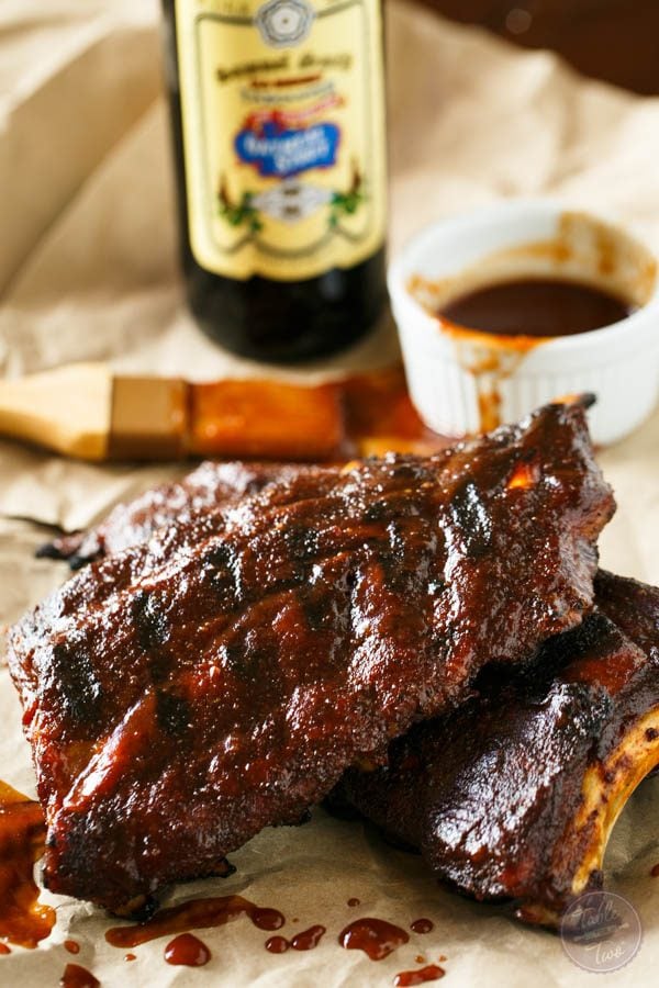 These beer-bq baby back ribs for two are the perfect grilling recipe for occasions that you're celebrating with a small crowd! The sauce alone is finger-licking good!