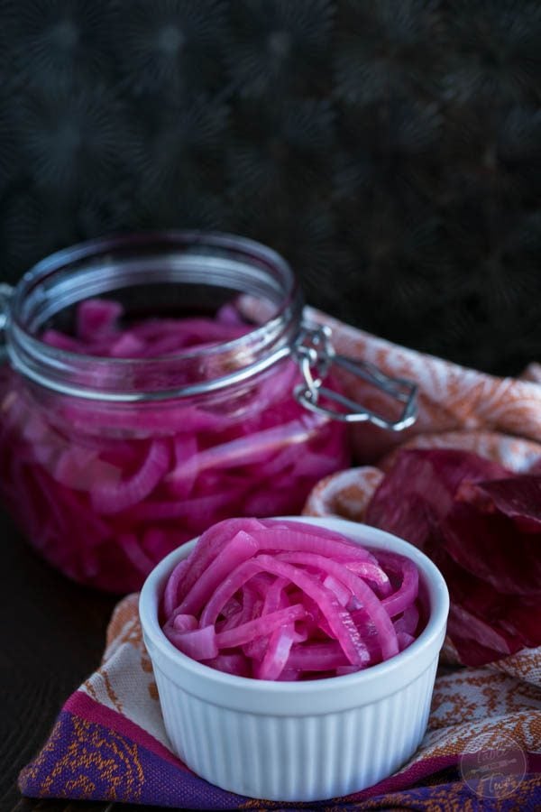 Making pickled red onions could not be simpler! With the tangy sweet results, you are going to want to top this on every dish you can think of!