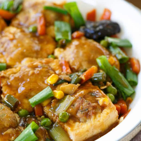 Stuffed tofu is a childhood favorite of ours and maybe it will be one of your favorites too!