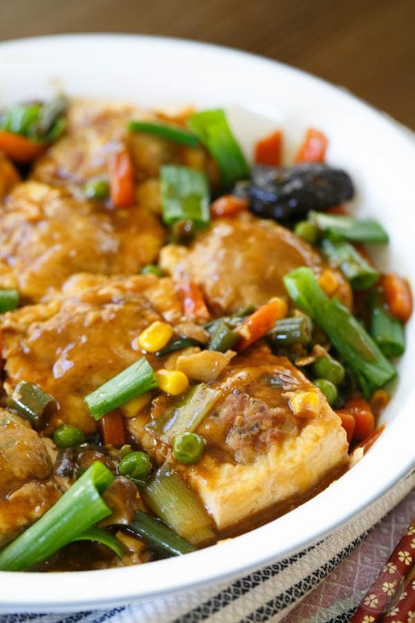 Stuffed tofu is a childhood favorite of ours and maybe it will be one of your favorites too!