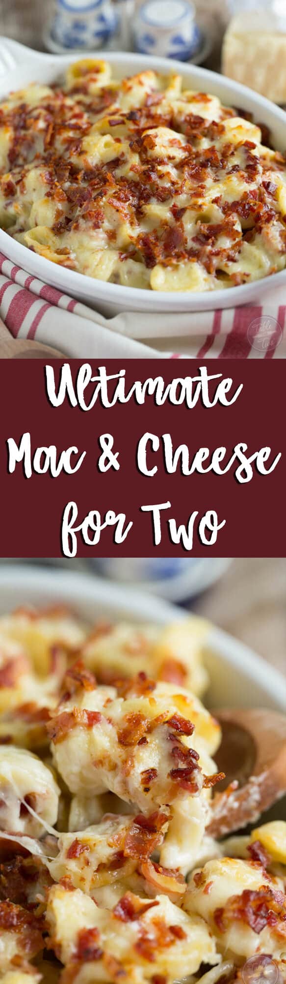 This ultimate mac 'n cheese casserole for two is one dish that you won't mind cranking up the oven for! Decadent, rich, creamy, and everything your dreams are made of!