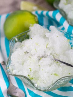 Coconut Lime Granita made with coconut water is the ultimate summer cool-down recipe!