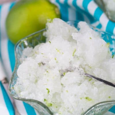 Coconut Lime Granita made with coconut water is the ultimate summer cool-down recipe!