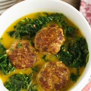 This deliciously comforting curry meatball and kale stew is a paleo-friendly dish that you'll want to make over and over again! Perfect for any night of the week and any season!