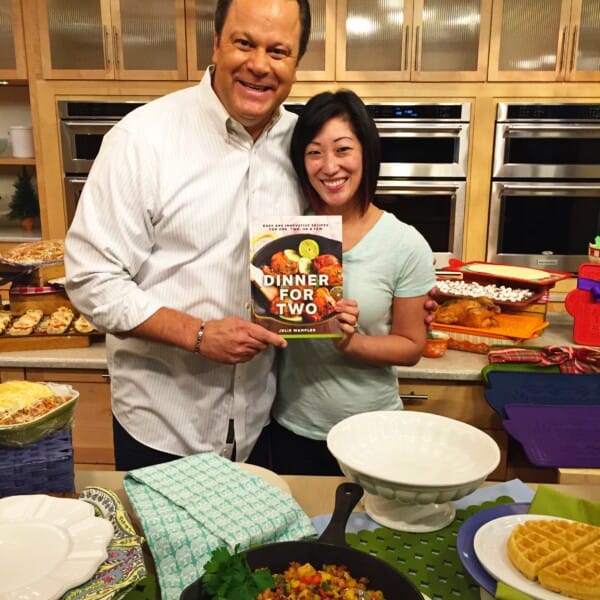 My unforgettable experience at QVC with my Dinner for Two cookbook!