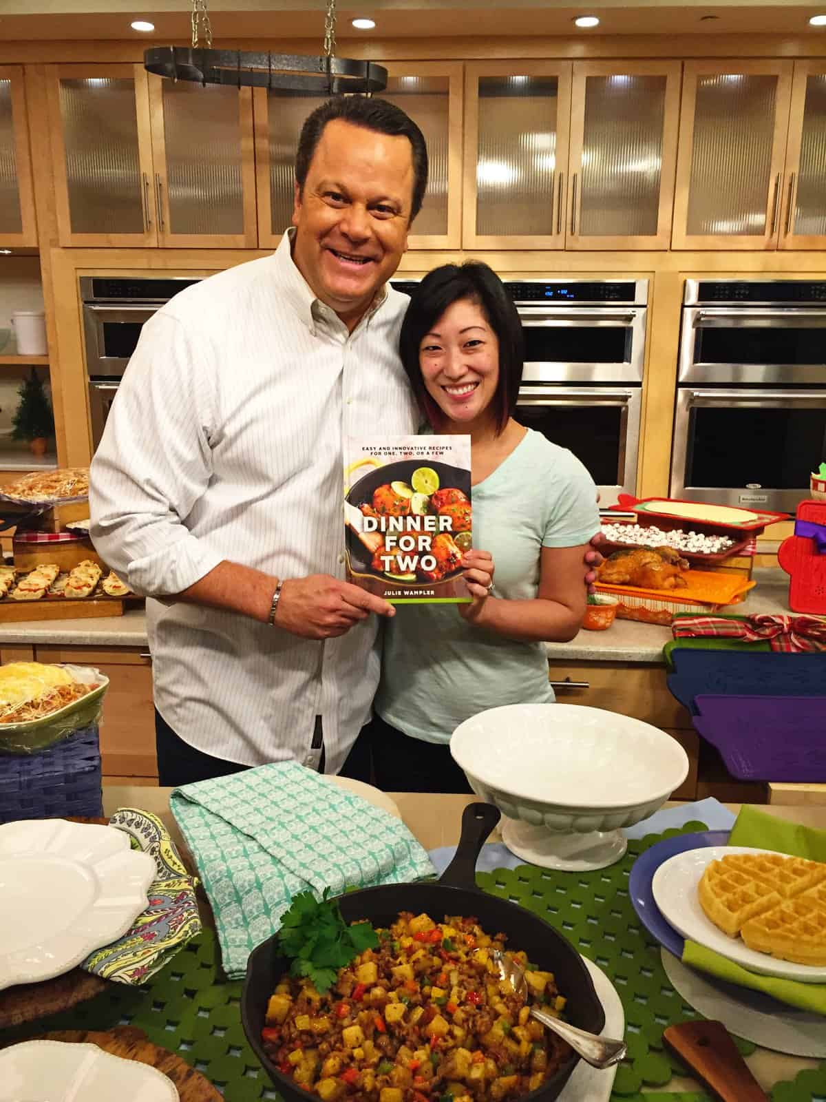 My unforgettable experience at QVC with my Dinner for Two cookbook!