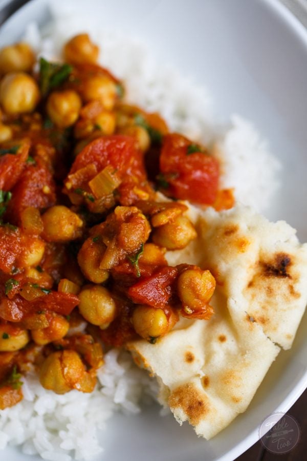 If you love Indian flavors, chana masala is a quick and easy way to enjoy this flavorful, warm, and hearty classic Indian dish!