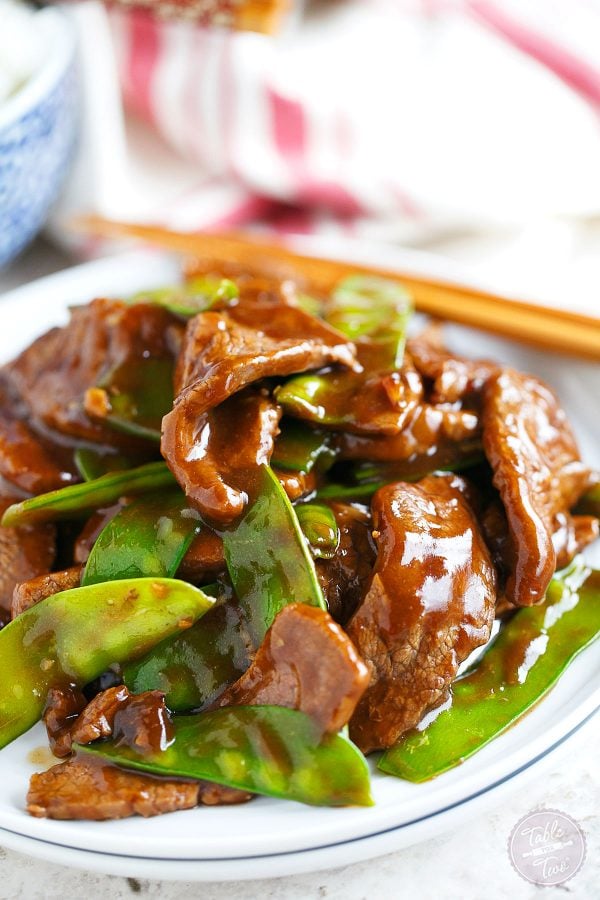 Short on time? This 25-minute beef and snow pea stir fry is the perfect weeknight dinner option!