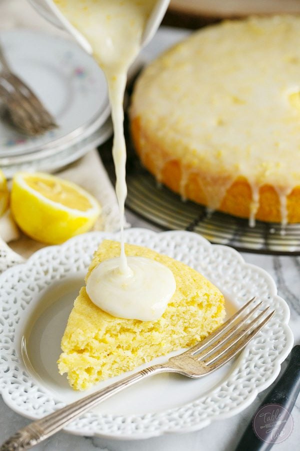 This lemon cornmeal cake is the ultimate way to ring in spring! It's so light and cornmeal gives this cake a subtle but distinct texture! You will love the glaze on top too. If you love all things lemon, this cake has your name on it!