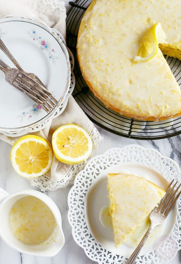 This lemon cornmeal cake is the ultimate way to ring in spring! It's so light and cornmeal gives this cake a subtle but distinct texture! You will love the glaze on top too. If you love all things lemon, this cake has your name on it!