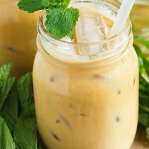 If you love coffee, you will love adding mint to your morning or afternoon cup! This iced mint latte is so refreshing and you'll wonder why you never added mint to your coffee in the first place!