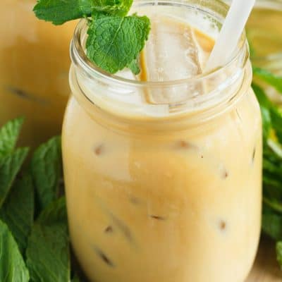 If you love coffee, you will love adding mint to your morning or afternoon cup! This iced mint latte is so refreshing and you'll wonder why you never added mint to your coffee in the first place!