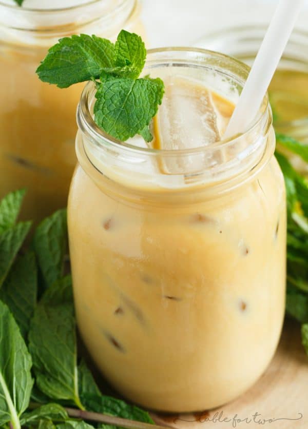 If you love coffee, you will love adding mint to your morning or afternoon cup! This iced mint latte is so refreshing and you'll wonder why you never added mint to your coffee in the first place!