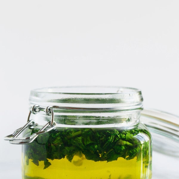 You'll want to make a batch of this mint vanilla simple syrup and start adding it to your cocktails, coffee, teas, and more!