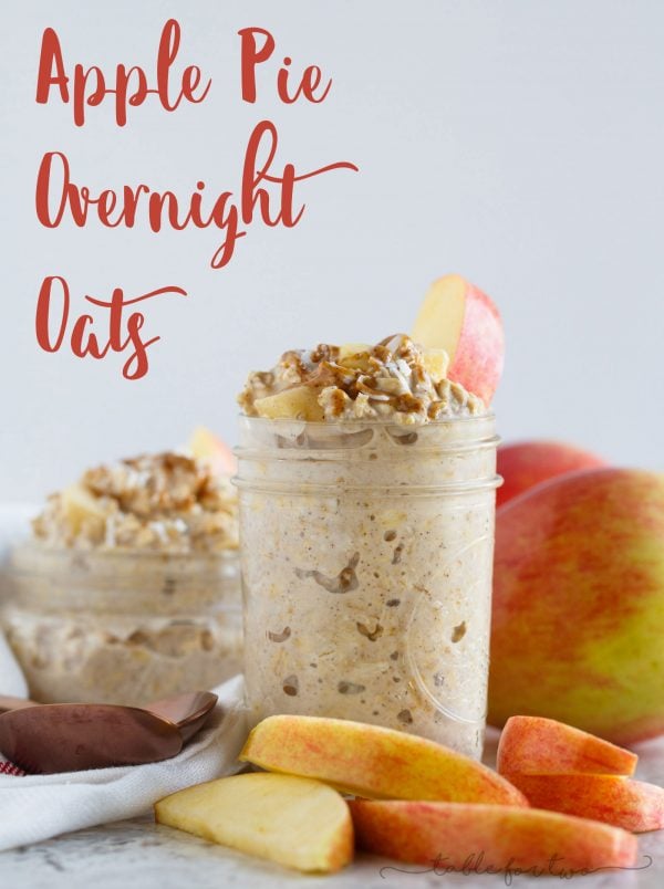 The apple pie flavor without the actual effort to make the apple pie to get the flavor! Apple pie overnight oats are yet another great flavor of oats to add to your morning routine! No more skipping breakfast when you've got yourself apple pie overnight oats sitting in the fridge waiting for you!