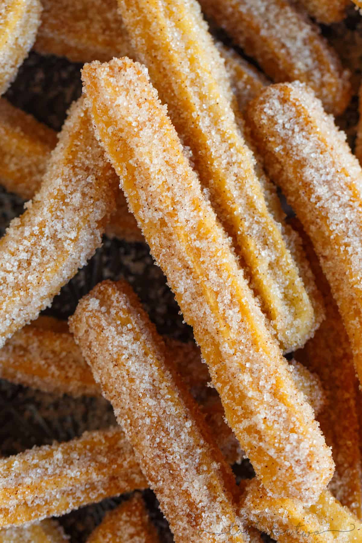 Mexican churros closeup.