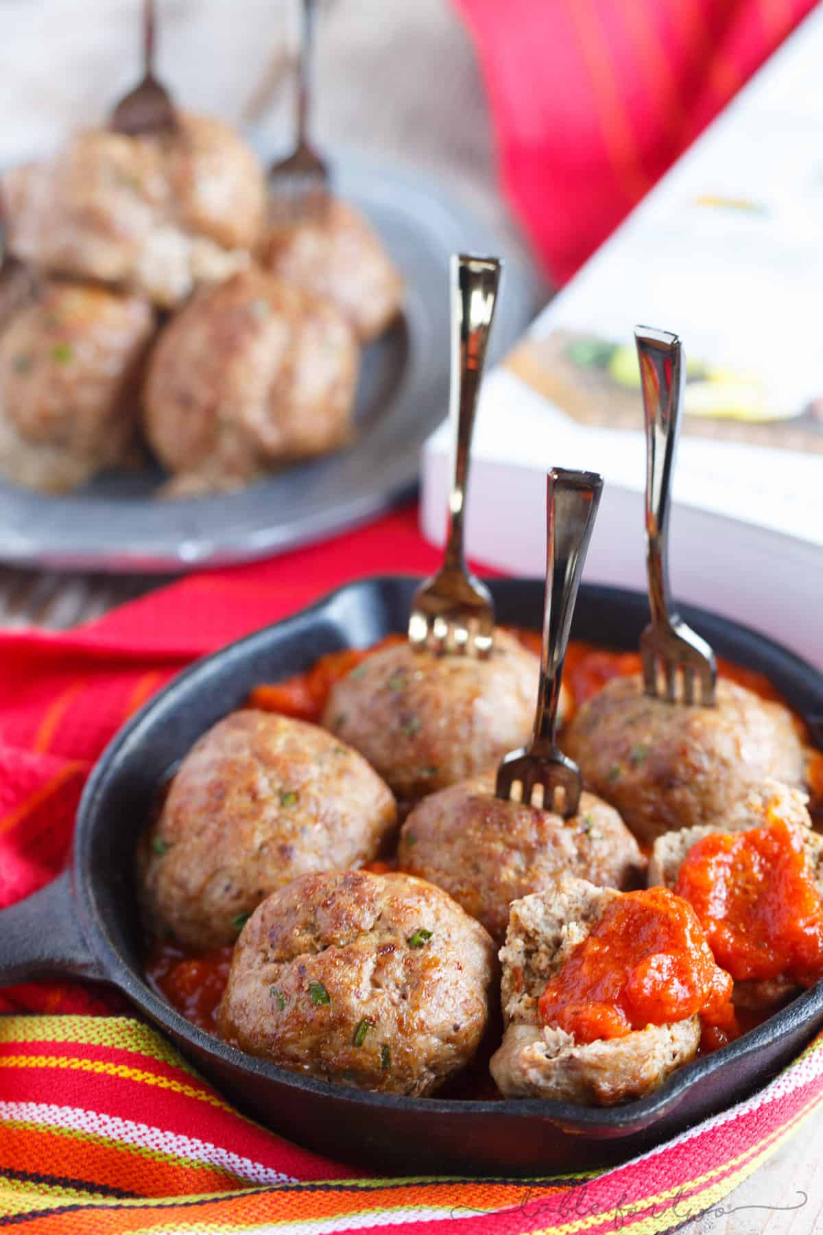 Mexican meatballs are a fun and inexpensive appetizer to throw together in a pinch! Super flavorful and fun little bites that can be served with salsa or guacamole!