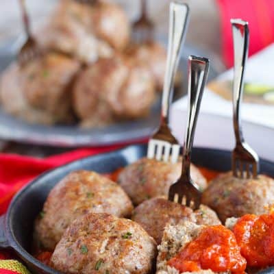 Mexican meatballs are a fun and inexpensive appetizer to throw together in a pinch! Super flavorful and fun little bites that can be served with salsa or guacamole!