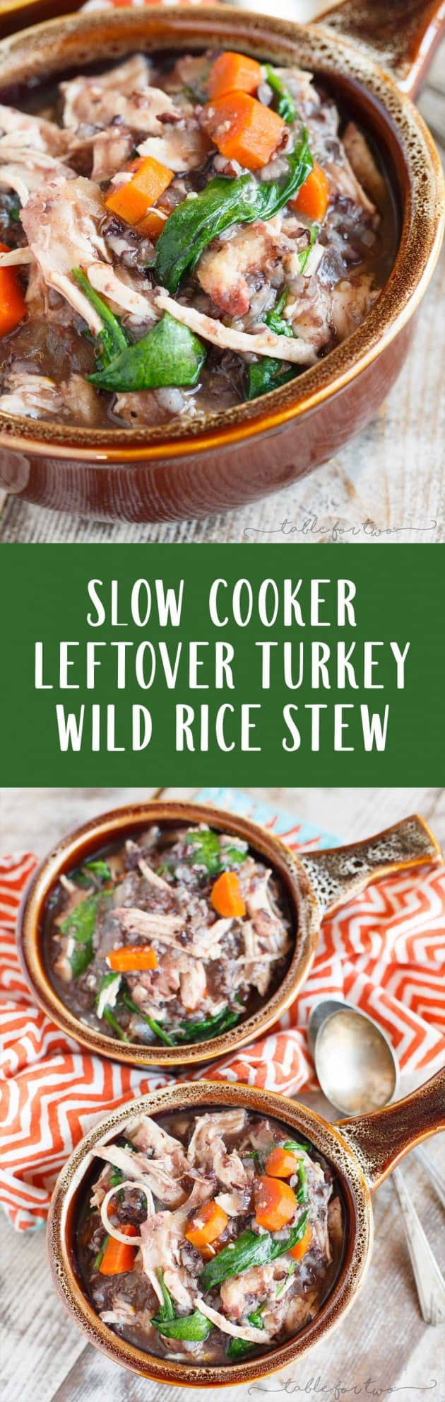 Slow Cooker Leftover Turkey and Wild Rice Stew Table for Two® by