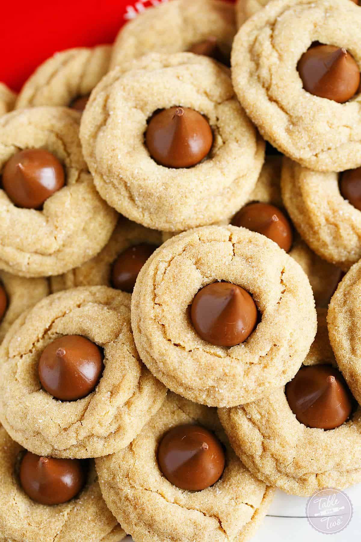 Peanut butter blossom cookies.