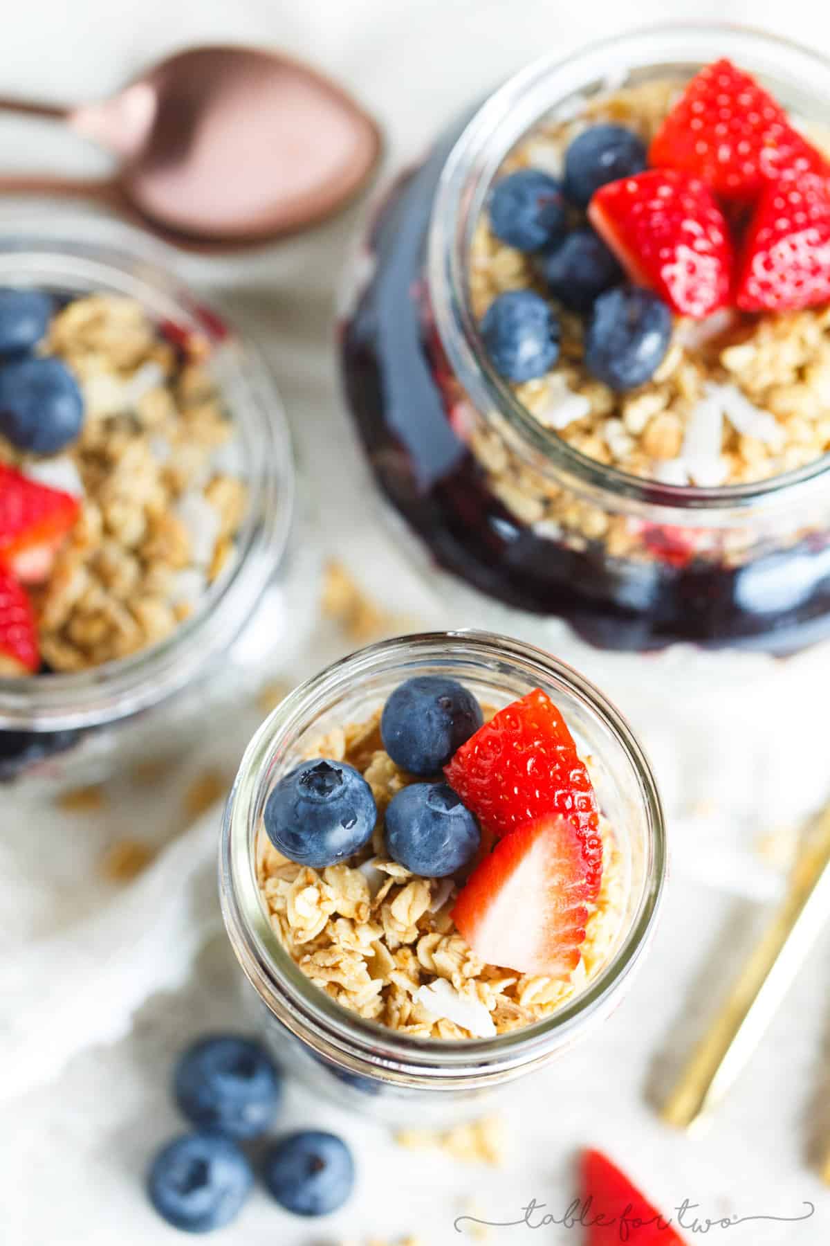 Coconut chia seed pudding with berries and granola is an easy breakfast option packed with flavor and nutrients! It's loaded with fiber, protein, Omega-3 fatty acids and various micronutrients!