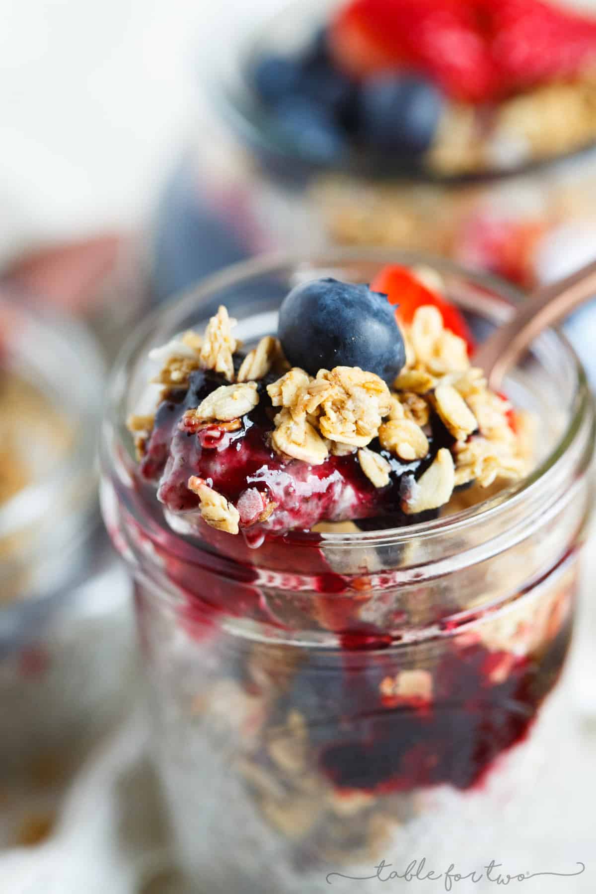 Coconut chia seed pudding with berries and granola is an easy breakfast option packed with flavor and nutrients! It's loaded with fiber, protein, Omega-3 fatty acids and various micronutrients!
