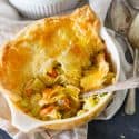 Curry turkey pot pie is a unique and flavorful approach to using up turkey from Thanksgiving leftovers! The spice and overall taste of this pot pie will have you loving all the leftovers!