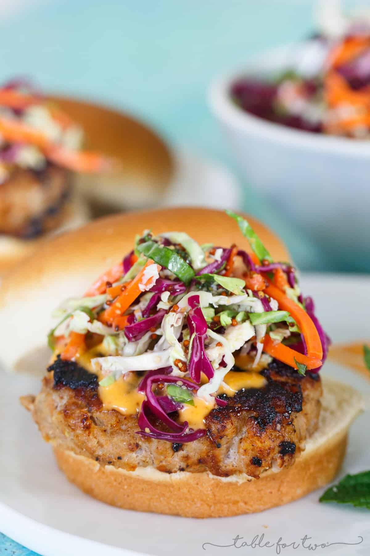 These lemongrass pork burgers offer an aromatic profile of citrus and spice! You will love how fragrant the flavors are and your tastebuds will be rejoicing! A great burger option when you're tired of the same old, same old.