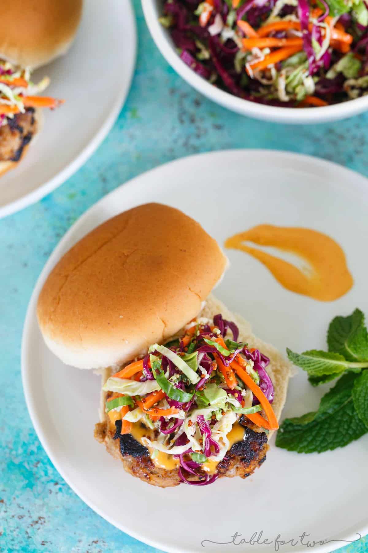 These lemongrass pork burgers offer an aromatic profile of citrus and spice! You will love how fragrant the flavors are and your tastebuds will be rejoicing! A great burger option when you're tired of the same old, same old.