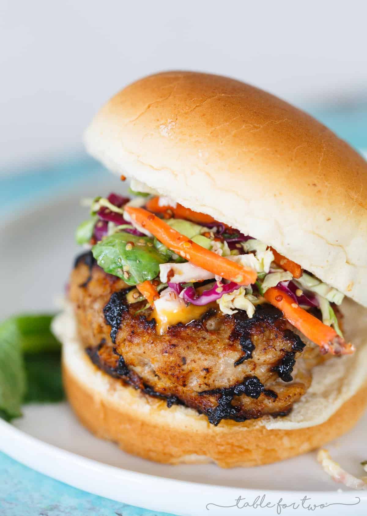 These lemongrass pork burgers offer an aromatic profile of citrus and spice! You will love how fragrant the flavors are and your tastebuds will be rejoicing! A great burger option when you're tired of the same old, same old.