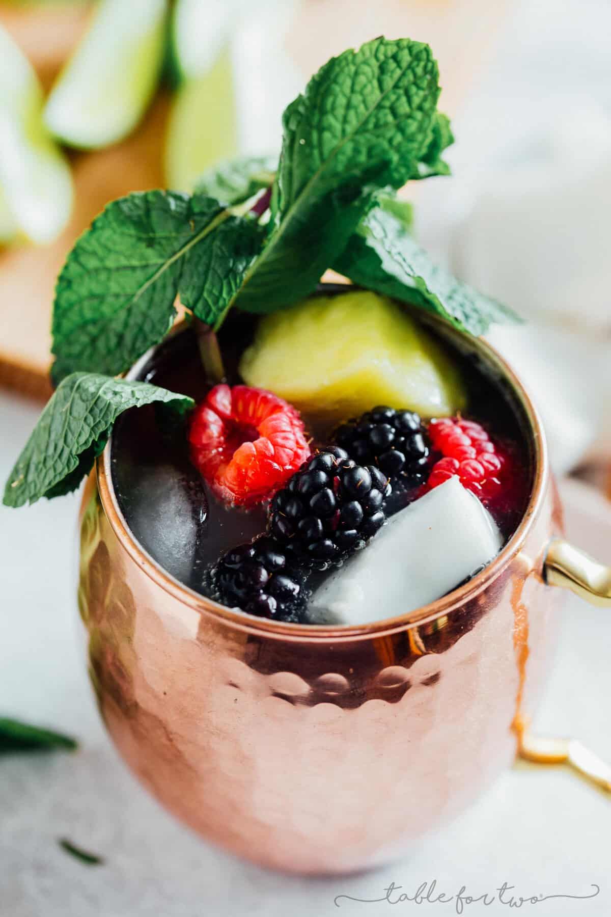 It's like being on an island in paradise when you've got yourself sipping on this tropical Moscow mule! The fruitier twist on the classic Moscow mule!