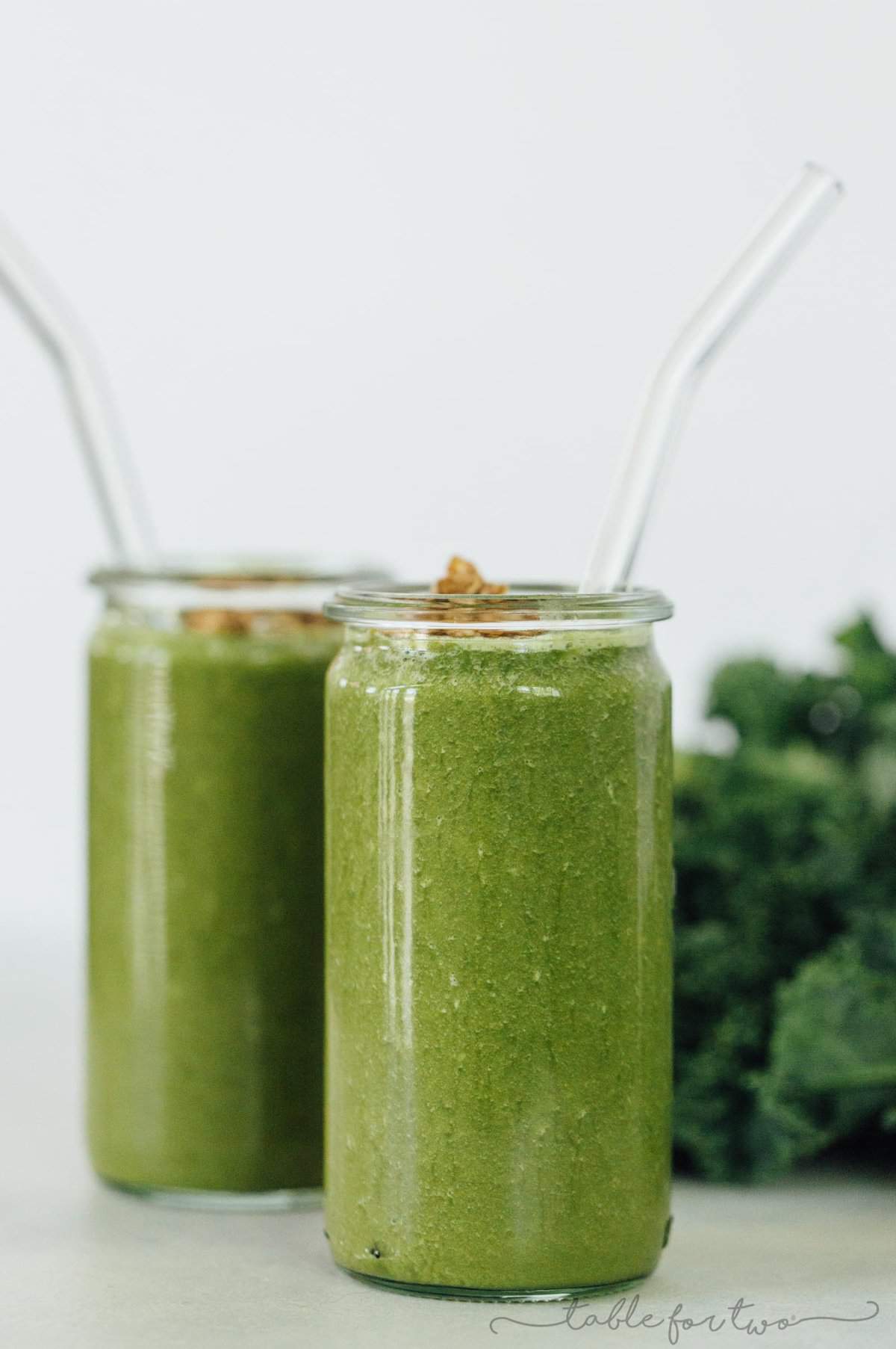 Don't be afraid of green smoothies! They're packed with flavor and nutrients and all you can taste is tropical paradise — I promise!!