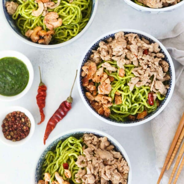 This Momofuku-inspired spicy chilled pork ramen dish is everything your tastebuds have dreamed of! The cool and spicy flavors pair perfectly with the candied cashews on top. If you can't get yourself to David Chang's Momofuku restaurant, I feel that this dish is a great runner up!