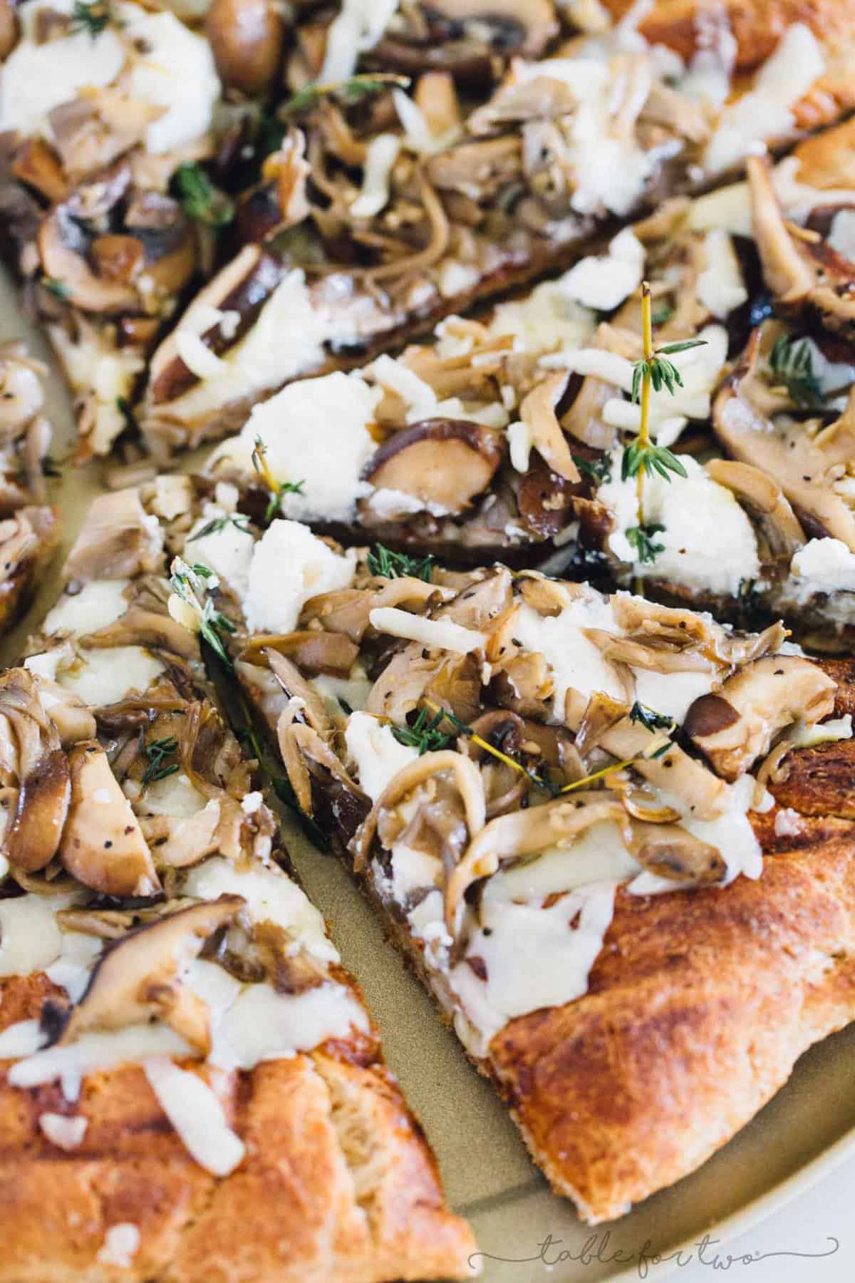 Triple Mushroom and Herb Grilled Pizza - Mushroom Lover's Pizza