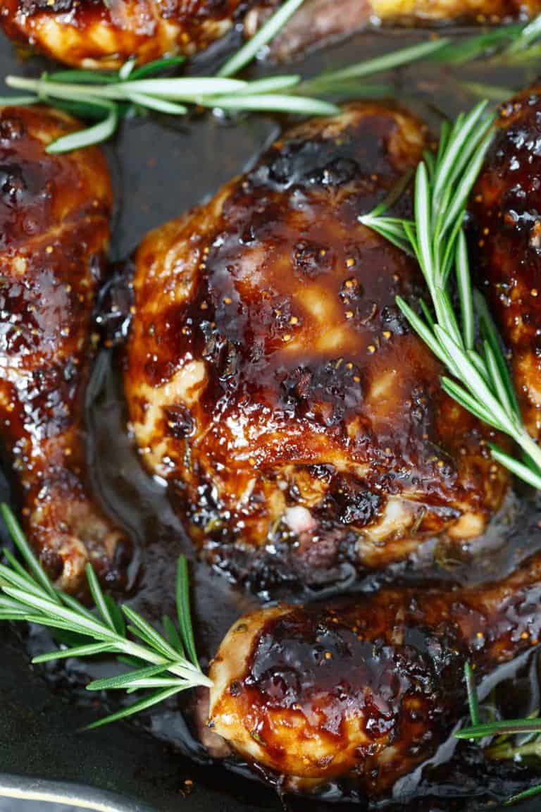 Fig and Rosemary Glazed Skillet Chicken Cast Iron Skillet Chicken
