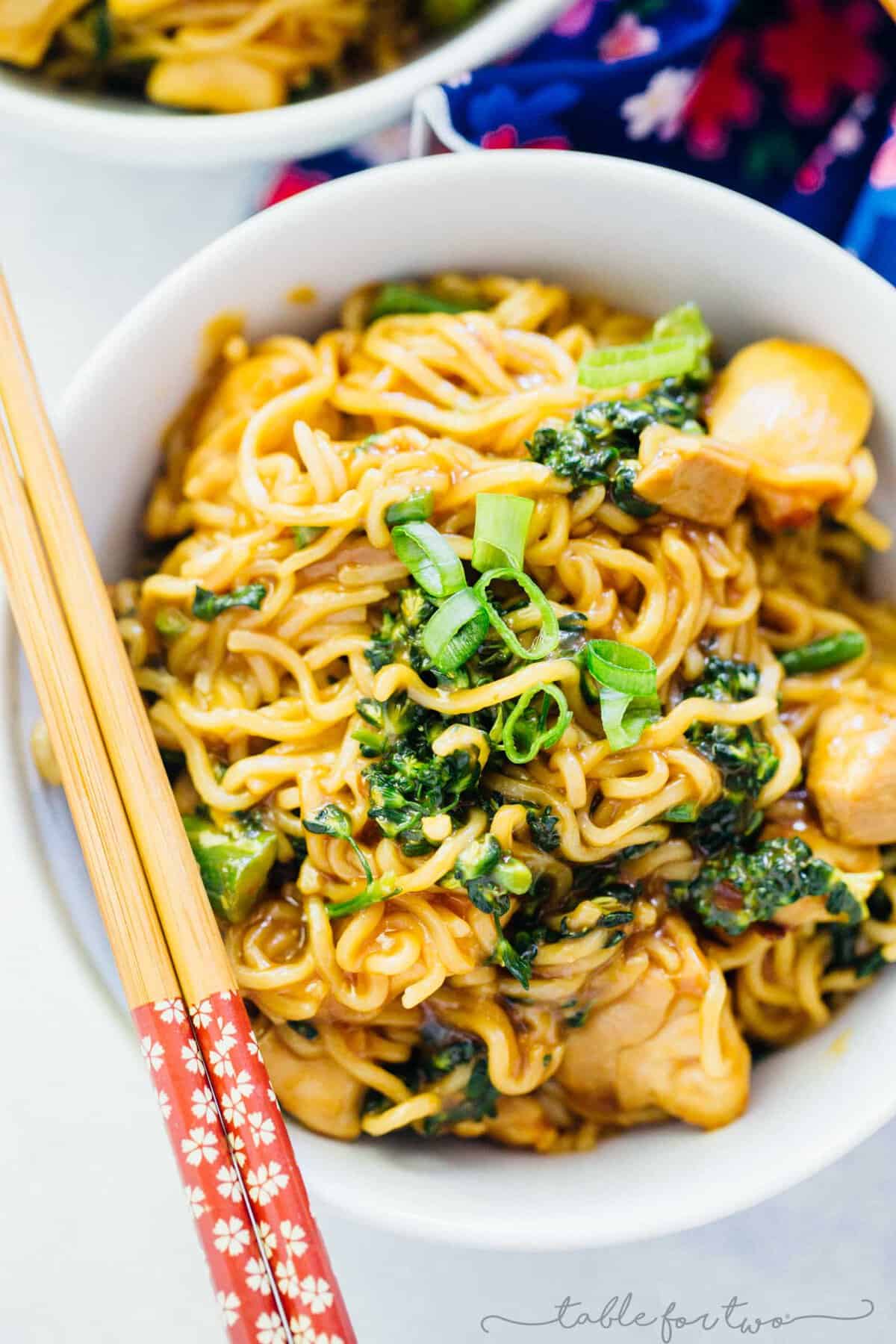 You don't have to go very far to get this classic Chinese take-out dish combined with ramen! So easy to make at home that you won't need to pick up the phone! General Tso's chicken ramen is the best combination of fast, quick dinners!