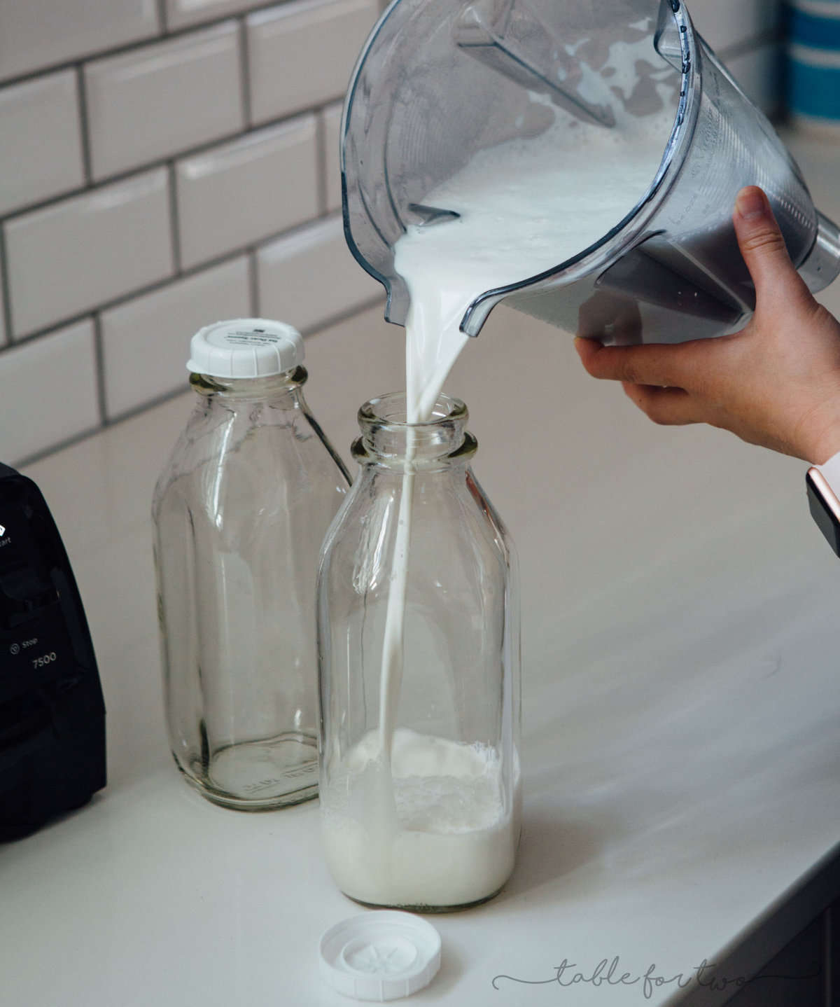 Making your own almond (milk) beverage at home is super easy and it seriously tastes so much cleaner and better than the store-bought kind. You know exactly what goes into it — almonds and water — and you can add additional flavors if you desire!