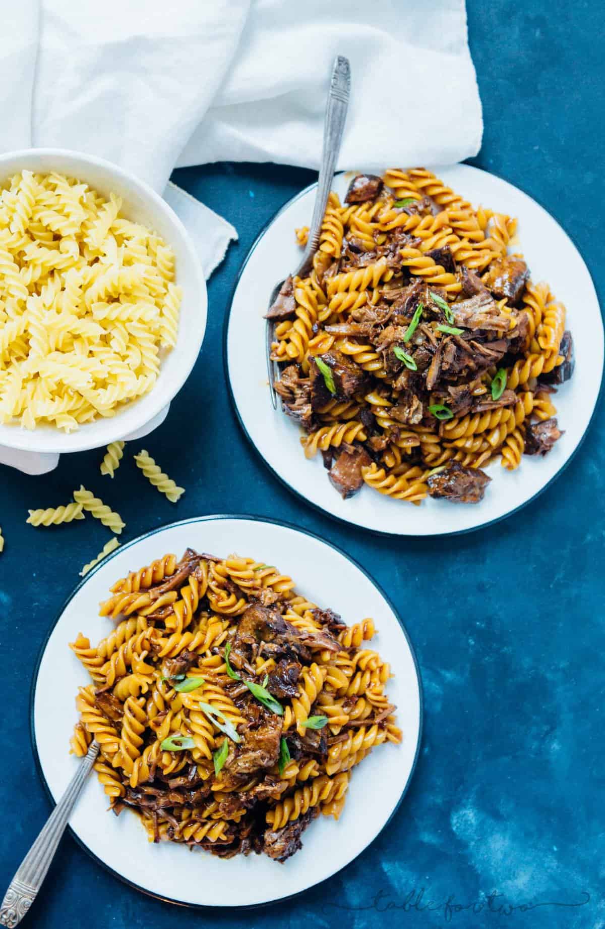 This pressure cooker (Instant Pot) braised Korean beef ragu has got spice, depth of flavor, and so much goodness. Best part? Pressure cooker friendly which means super tender and fall apart beef in about 40 minutes! This is the stick to your ribs dish you'll want when you are in the mood for a rich and dense dish!