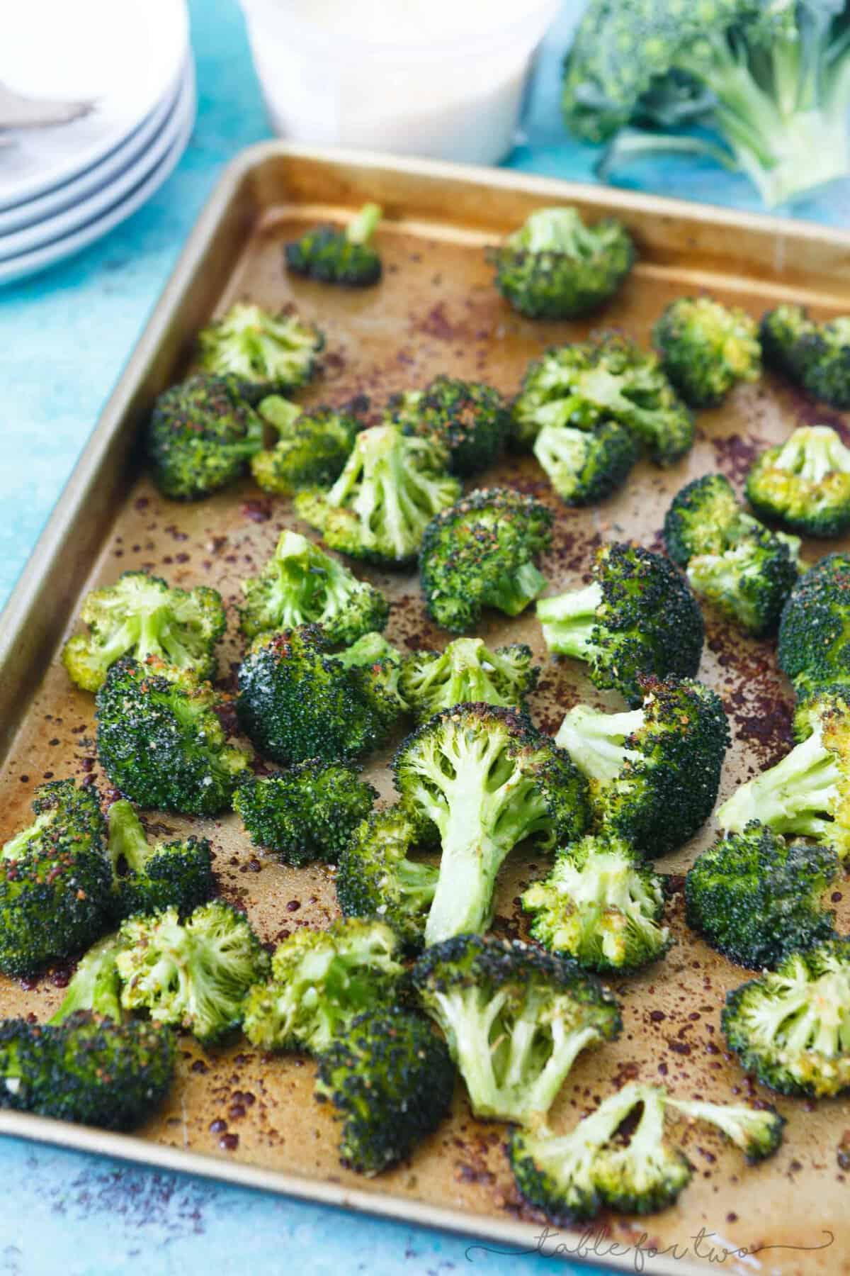 Roasted parmesan broccoli is an easy and delicious way to jazz up the classic roasted broccoli or roasted vegetables! Makes for a great side dish!