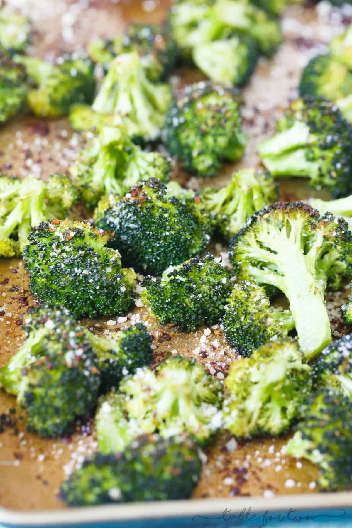 Roasted parmesan broccoli is an easy and delicious way to jazz up the classic roasted broccoli or roasted vegetables! Makes for a great side dish!