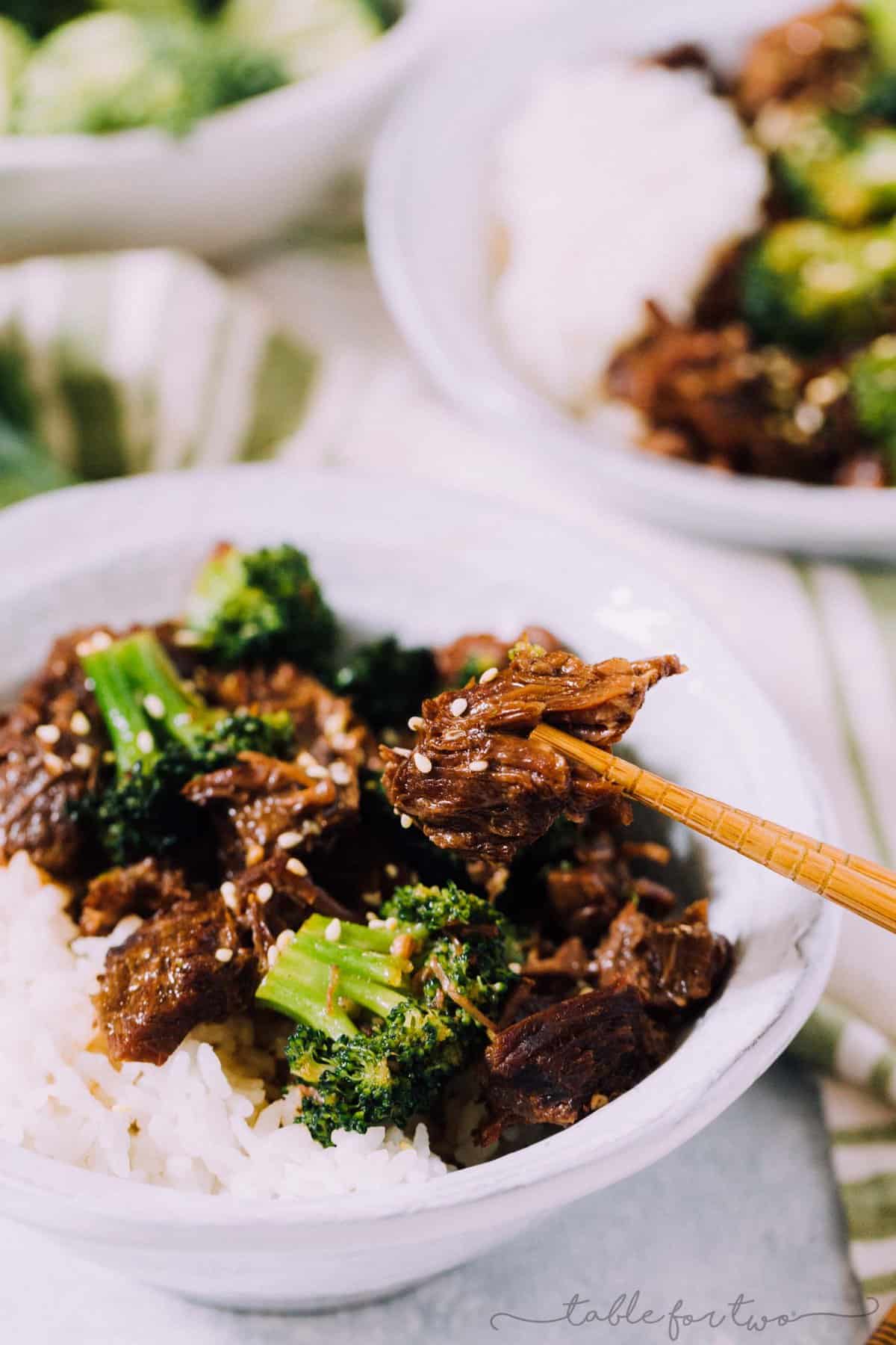 An Instant Pot (pressure cooker) version of the classic beef and broccoli that everyone loves!