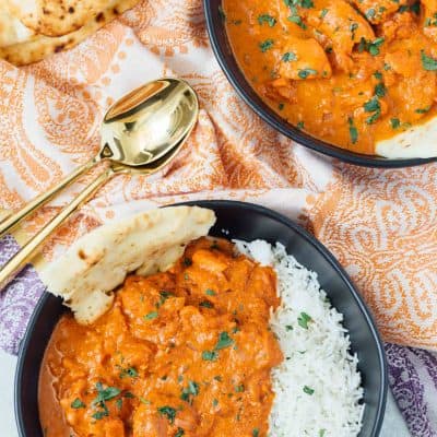 A traditional classic Indian dish; this stovetop butter chicken recipe is perfect for all your Indian restaurant cravings! #butterchicken #indian #recipe #chickenrecipe #chicken