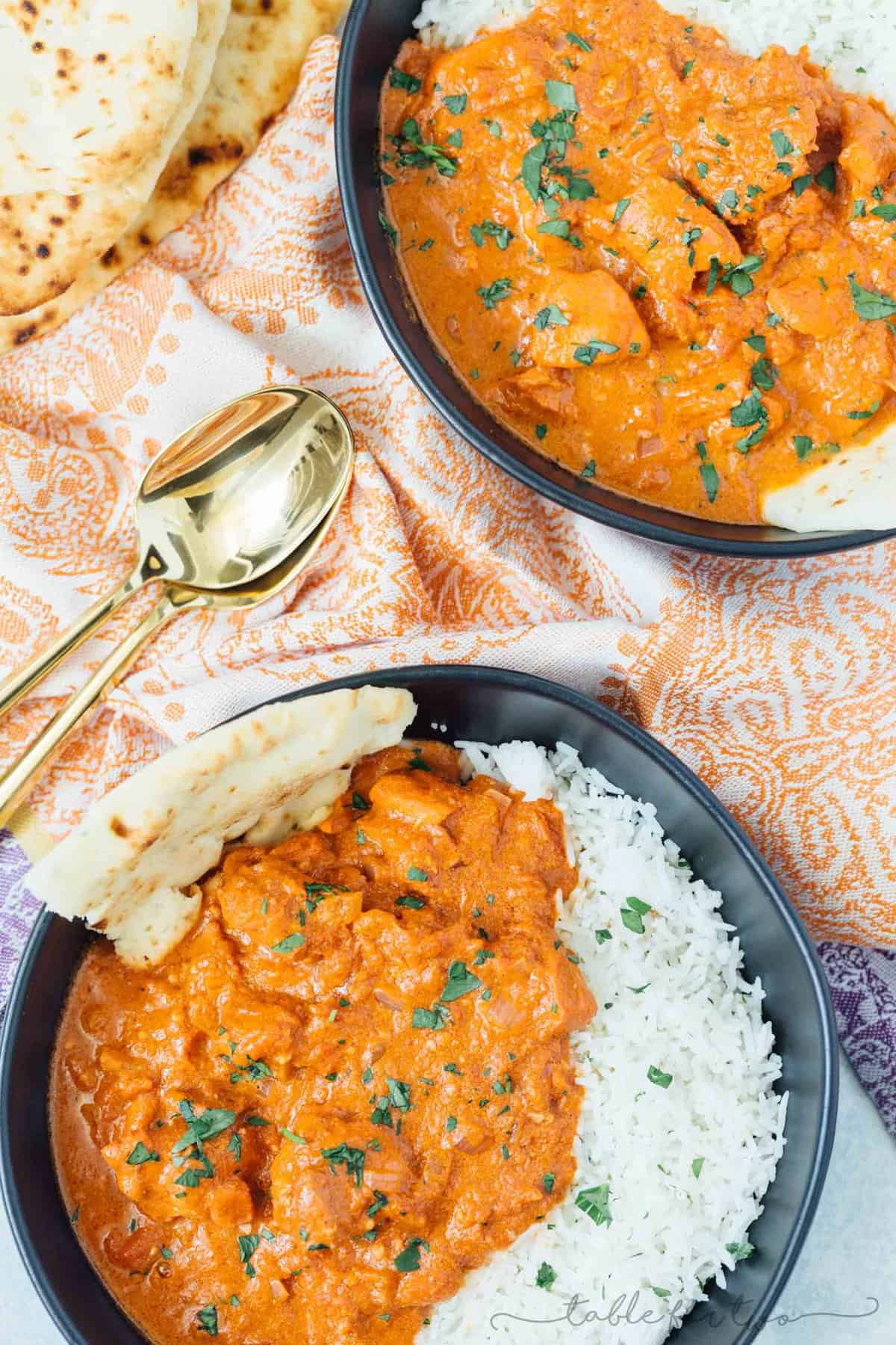 A traditional classic Indian dish; this stovetop butter chicken recipe is perfect for all your Indian restaurant cravings! #butterchicken #indian #recipe #chickenrecipe #chicken