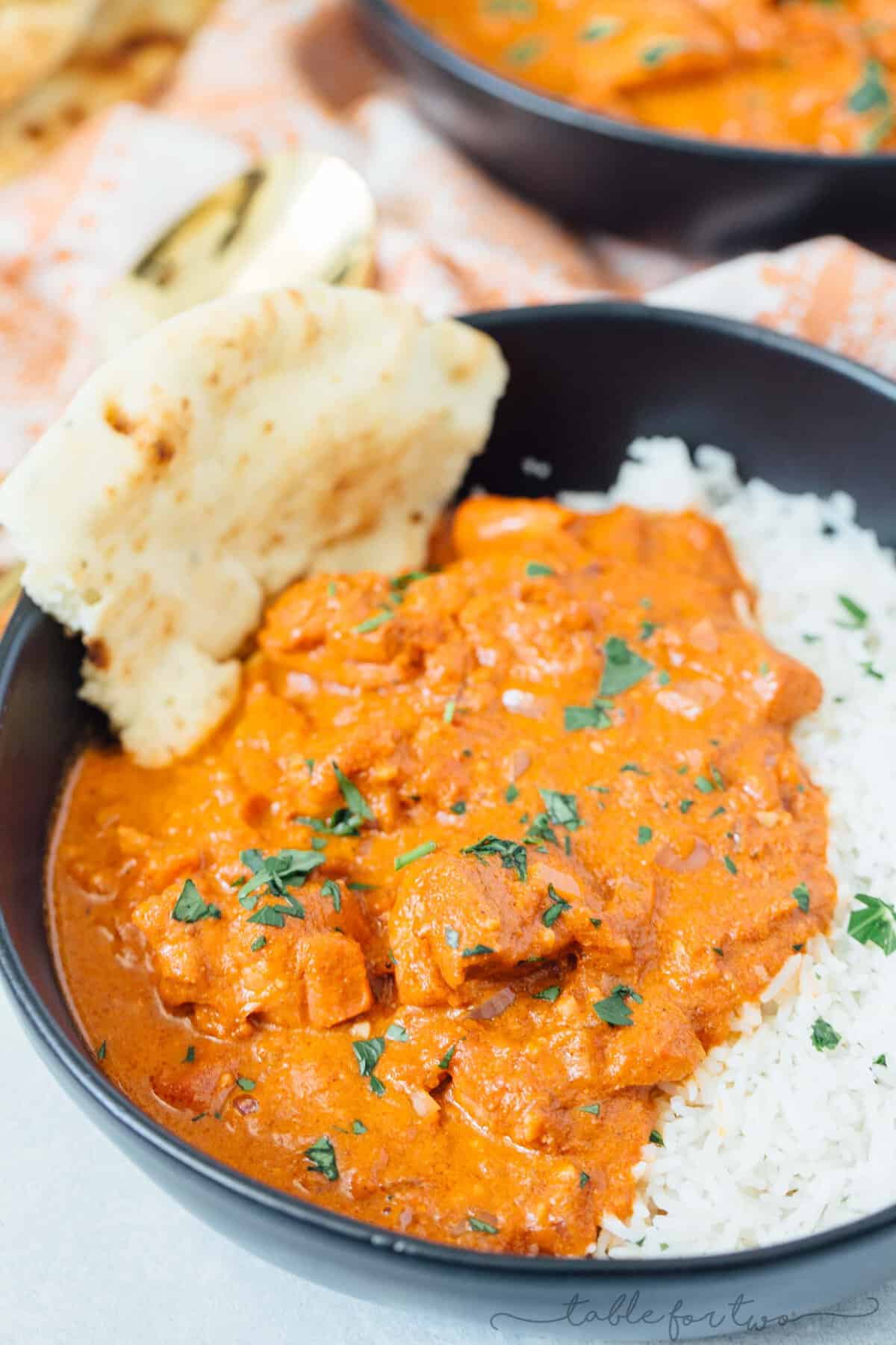 A traditional classic Indian dish; this stovetop butter chicken recipe is perfect for all your Indian restaurant cravings! #butterchicken #indian #recipe #chickenrecipe #chicken