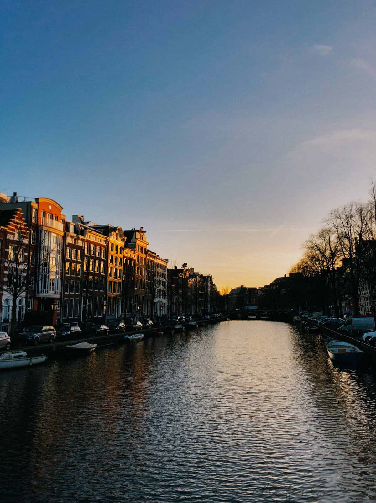 Amsterdam and its iconic row houses and canals!