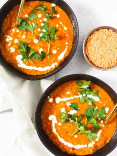Such a creamy and delicious soup! Your Instant Pot is going to make this curried lentil soup a breeze to put together!