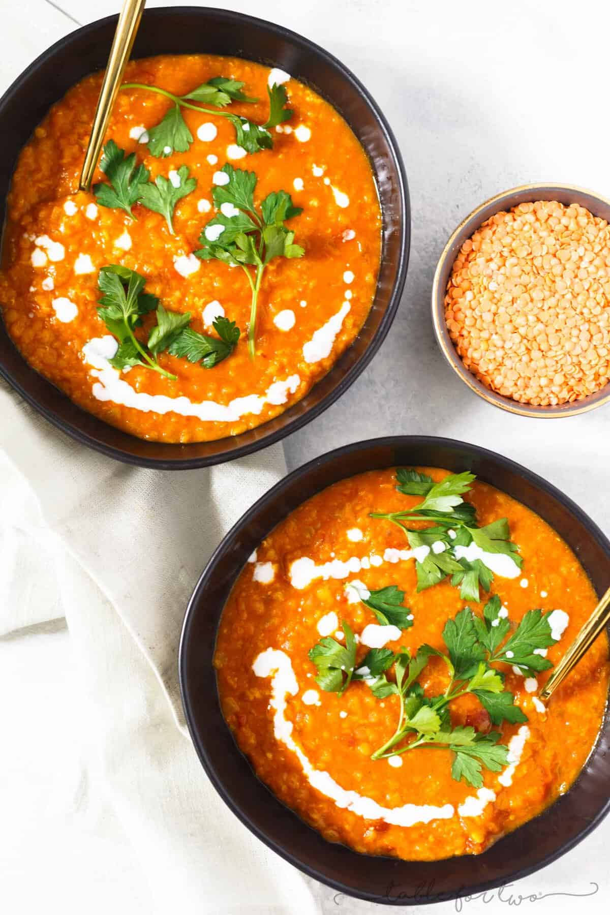 Such a creamy and delicious soup! Your Instant Pot is going to make this curried lentil soup a breeze to put together!